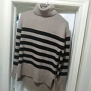 Take Extra50% Off 🌕George Turtleneck Sweater - Brown and Tan Stripes